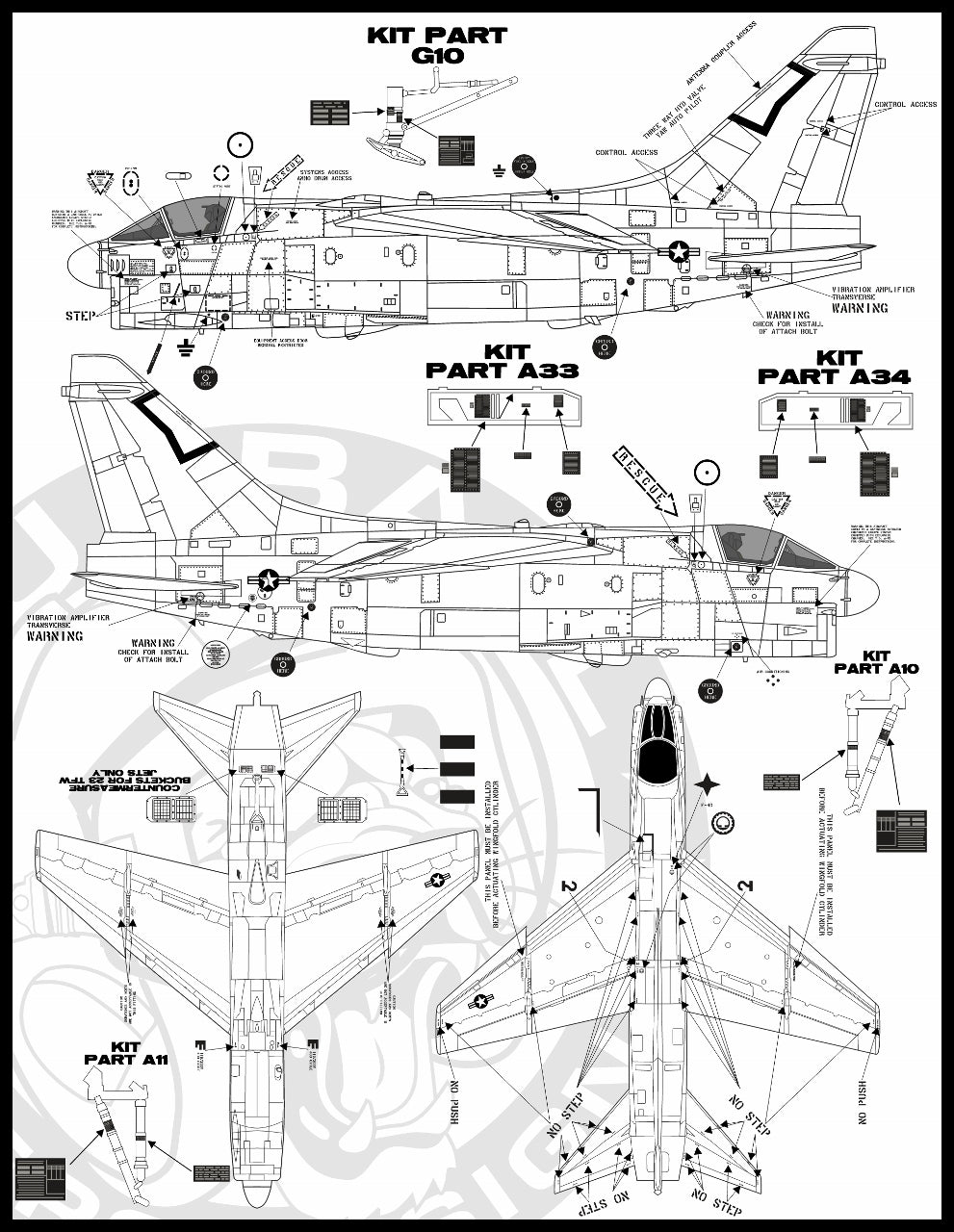 Furball Aero-Design 48016 1:48 LTV A-7D Corsair II. 'Man-Eater SLUFs'