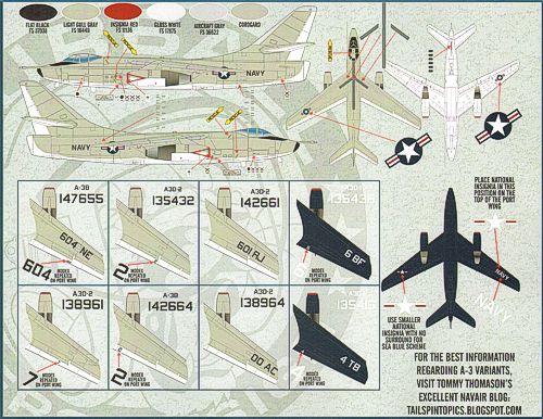 Furball Aero-Design 48-022 1:48 Douglas A-3D-2 Skywarrior. Features options for 10 aircraft.