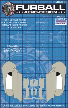 Furball Aero-Design 48-033 1:48 Gull Grey Phantom intake interiors