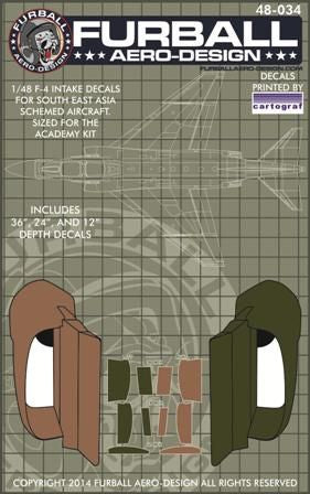 Furball Aero-Design 48-034 1:48 Sout East Asia camouflaged Phantom intake interiors.