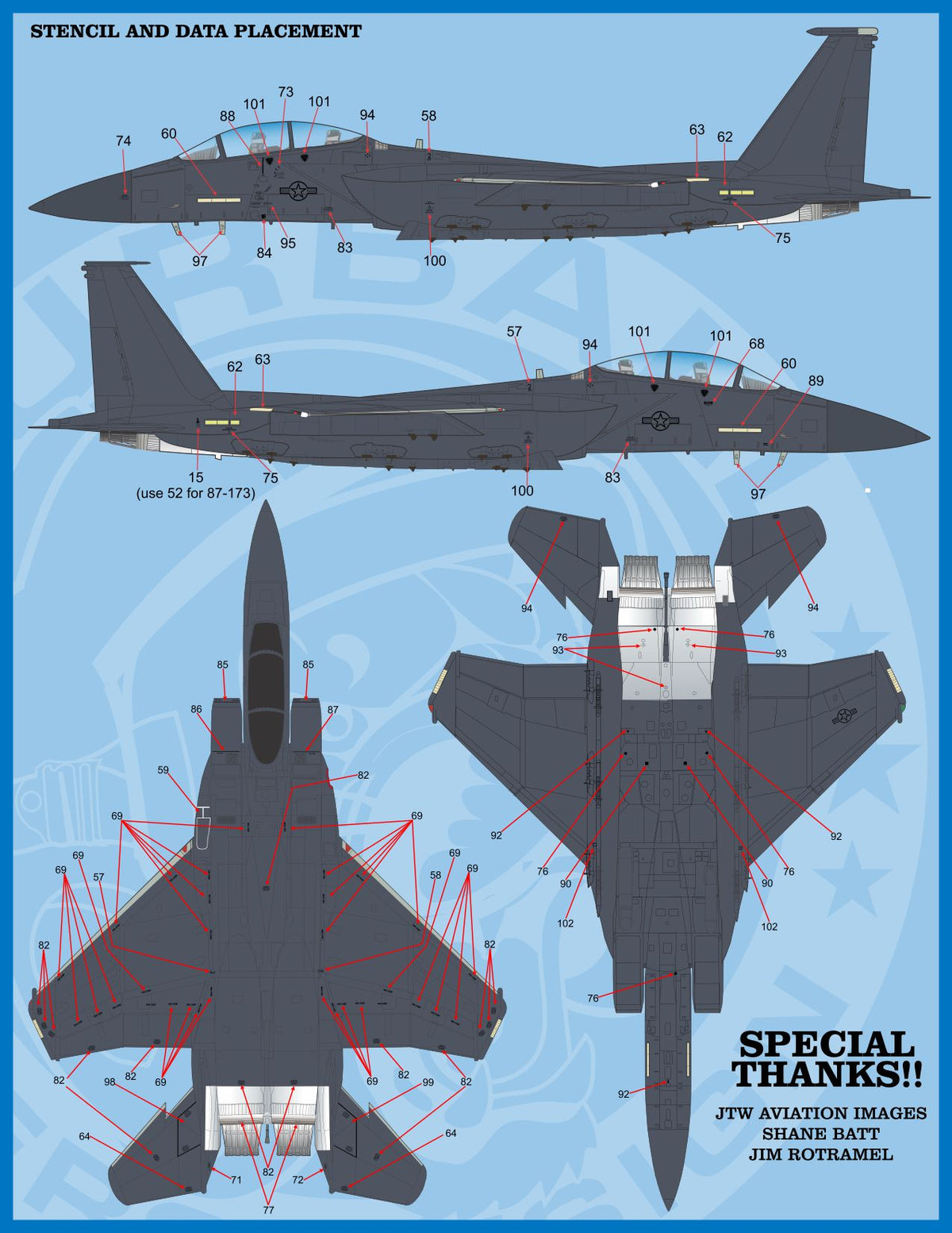 Furball Aero-Design 48-071 1:48 F-15C/F-15E Heritage Eagles' covers 4 USAF F-15s in colorful commemorative schemes