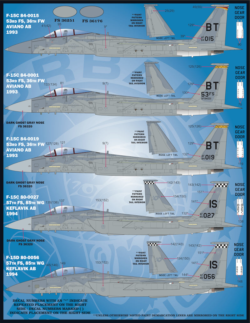 Furball Aero-Design 48-072 1:48  USAFE MOD Eagles'
