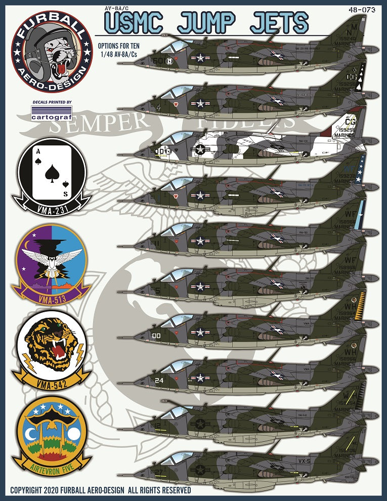 Furball Aero-Design 48-073 1:48 'USMC Jump Jets'