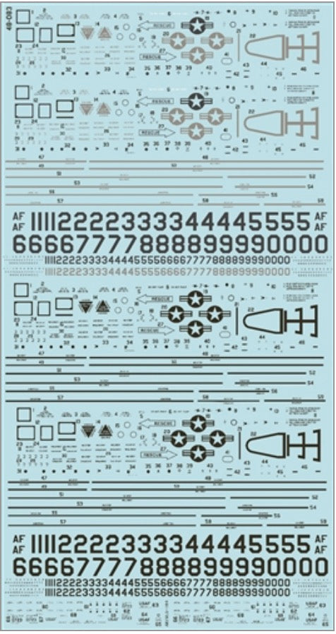 Furball Aero-Design 48-083 1:48 Lockheed-Martin F-16 Stencils (LATE) [F-16C F-16D]