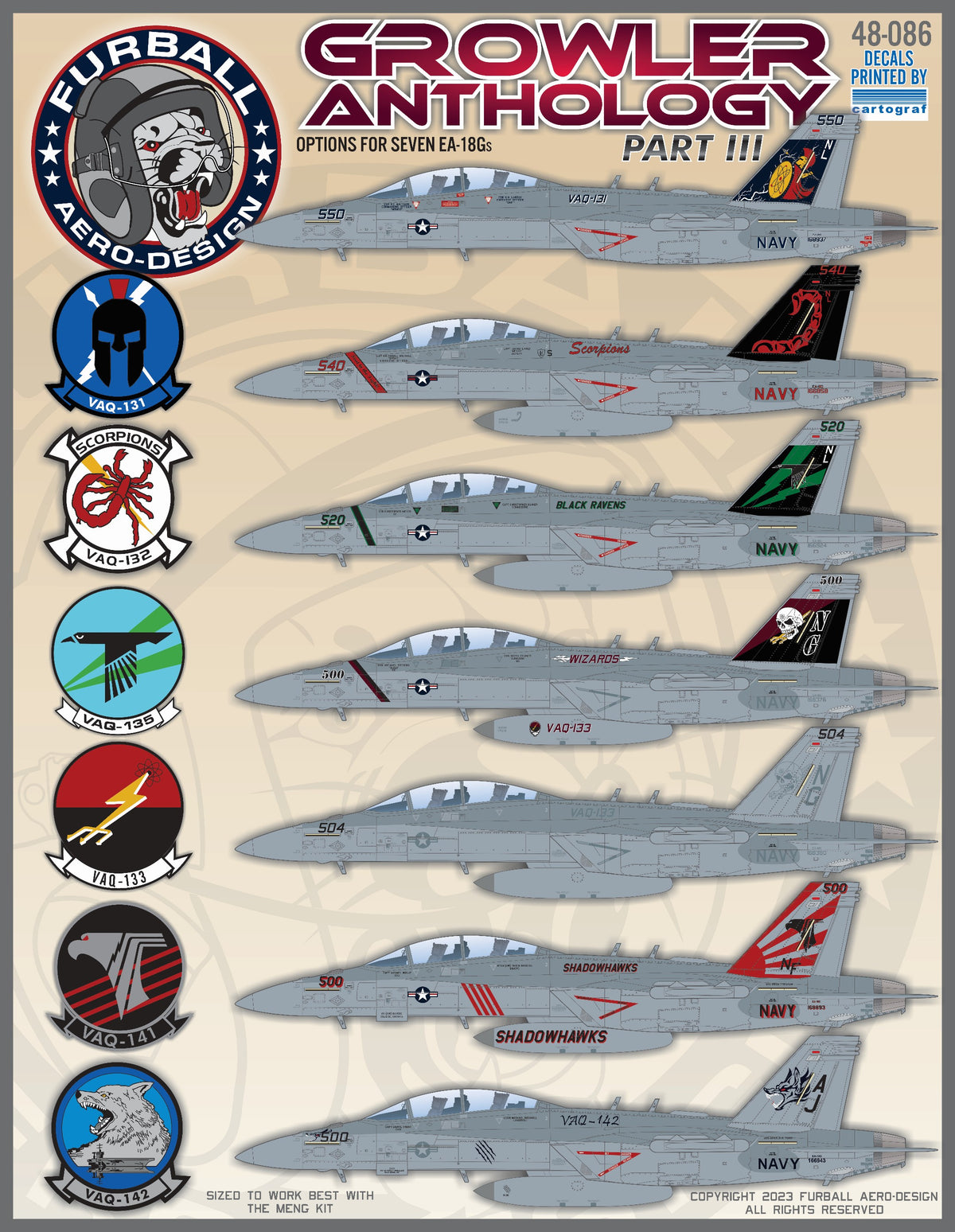 Furball Aero-Design 48-086 1:48 'Growler Anthology Part III'