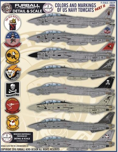 Furball Aero-Design S4809 1:48 Colors and Markings of US Navy Grumman Tomcats Part II (REDUX).