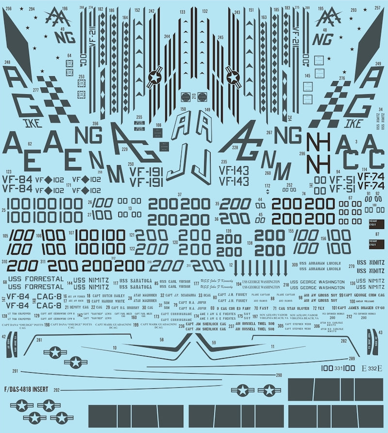 Furball Aero-Design S4818 1:48 Color & Markings of US Navy Grumman F-14 Tomcats Part IX