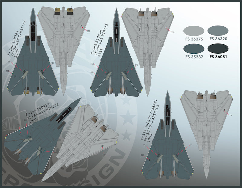 Furball Aero-Design S4818 1:48 Color & Markings of US Navy Grumman F-14 Tomcats Part IX