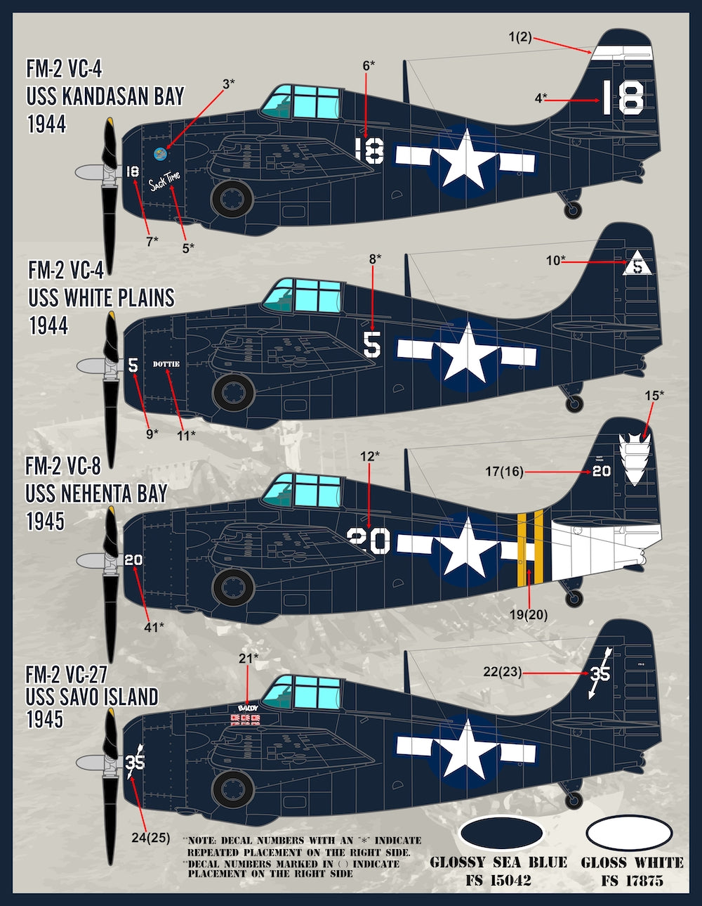 Furball Aero-Design S4822 1:48 'Colors and Markings of US Navy Grumman Wildcats Part 1
