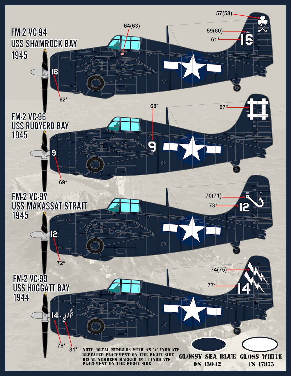 Furball Aero-Design S4822 1:48 'Colors and Markings of US Navy Grumman Wildcats Part 1