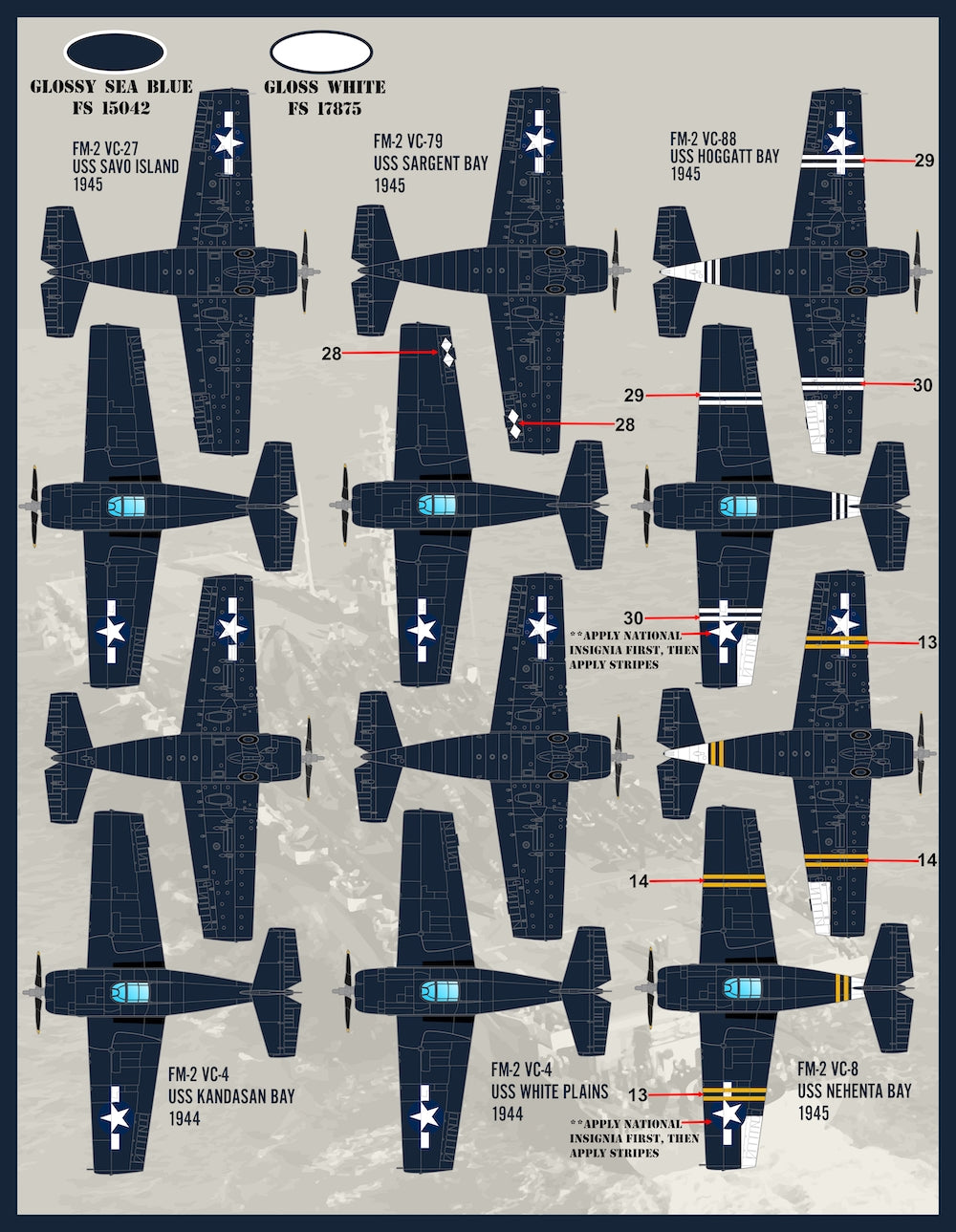Furball Aero-Design S4822 1:48 'Colors and Markings of US Navy Grumman Wildcats Part 1