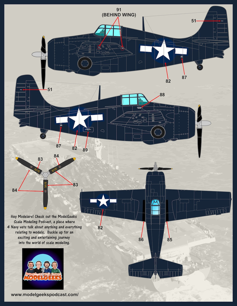 Furball Aero-Design S4822 1:48 'Colors and Markings of US Navy Grumman Wildcats Part 1