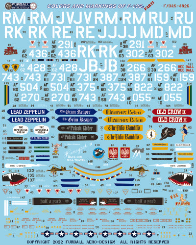 Furball Aero-Design S4826 1:48 'Colors and Markings of Republic F-105s Thunderchief Part I