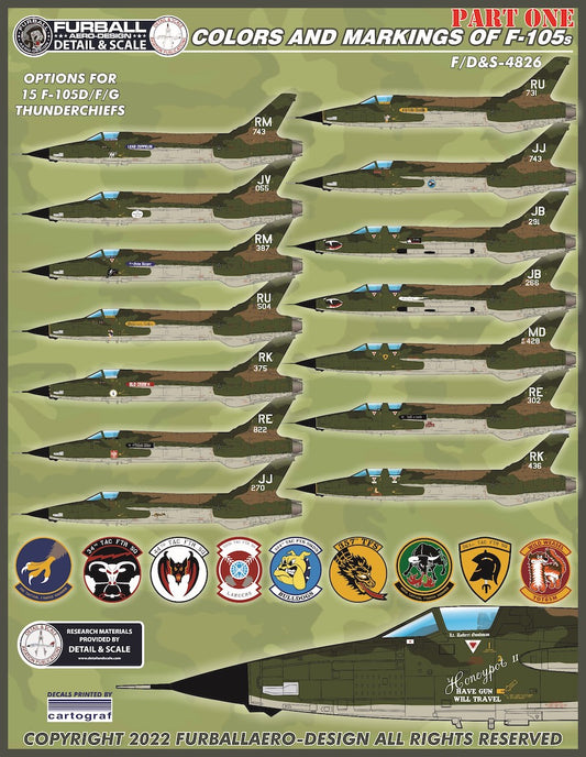 Furball Aero-Design S4826 1:48 'Colors and Markings of Republic F-105s Thunderchief Part I