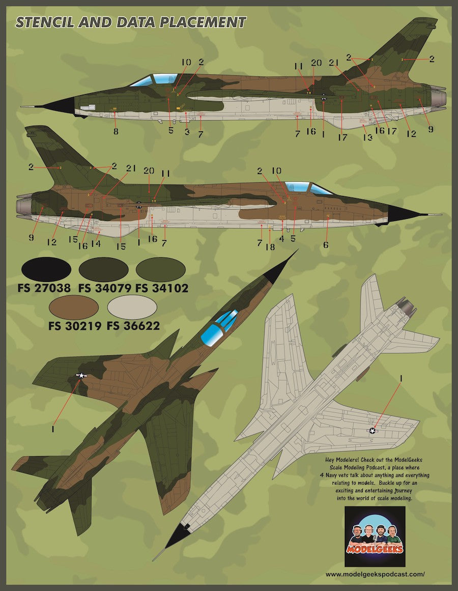 Furball Aero-Design S4826 1:48 'Colors and Markings of Republic F-105s Thunderchief Part I