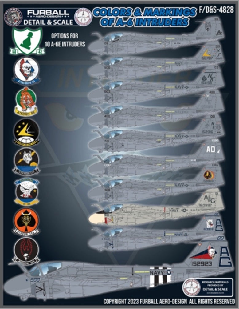 Furball Aero-Design S4828 1:48 âColors and markings of Grumman A-6 Intrudersâ