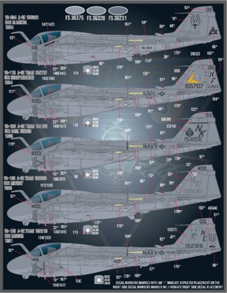 Furball Aero-Design S4828 1:48 âColors and markings of Grumman A-6 Intrudersâ