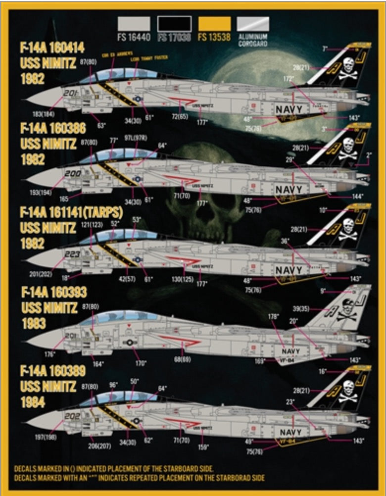 Furball Aero-Design DS4833 1:48 “Colors & Markings of US Navy Tomcats Part 14