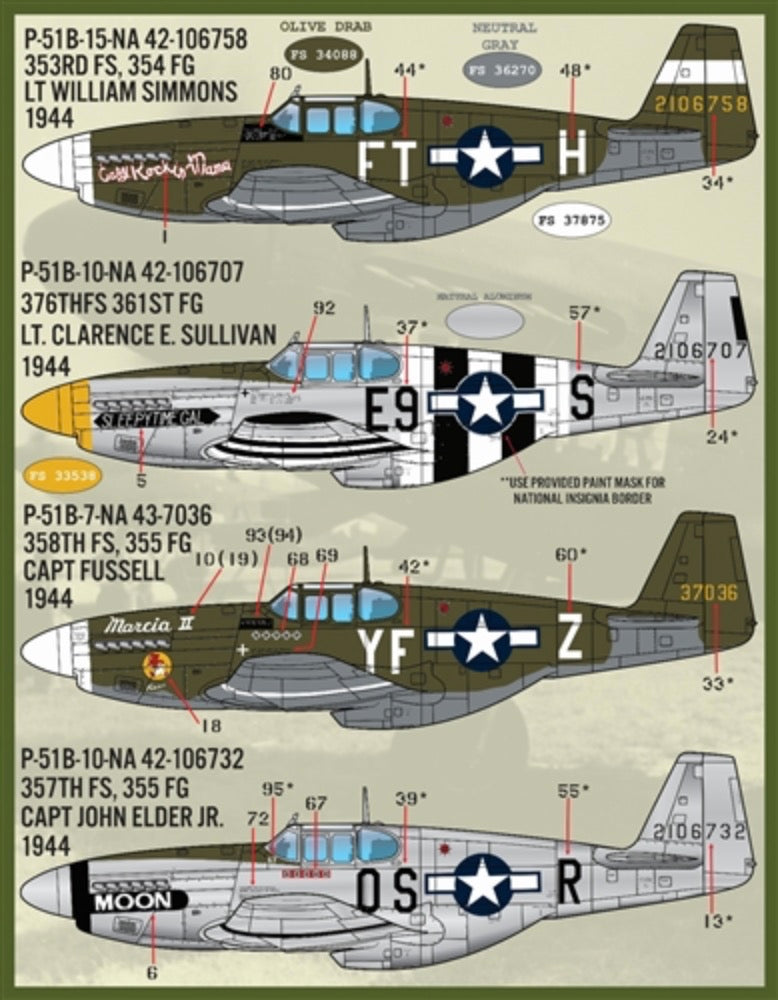 Furball Aero-Design FBDS4834 1:48 Colors & Marking of North-American P-51s Part I.