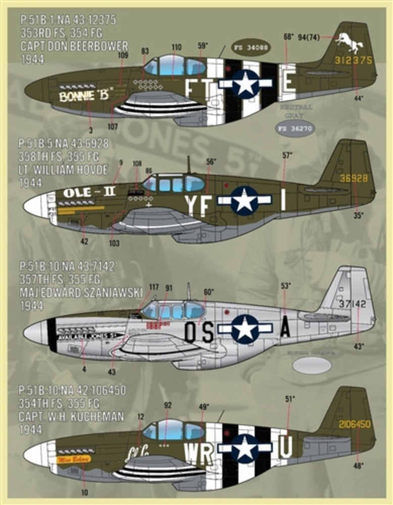 Furball Aero-Design FBDS4835 1:48 Colors & Marking of North-American P-51s Part II