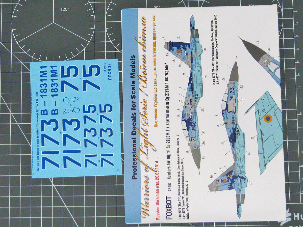 Foxbot Decals 32-005 1:32 Digital Sukhoi Su-27UBM Numbers