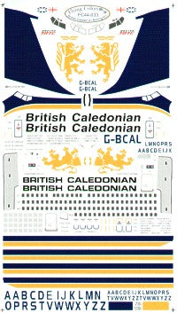Flying Colors FC44033 1:144 Boeing 707-320C BRITISH CALEDONIAN.Inc. 2 styles of lions