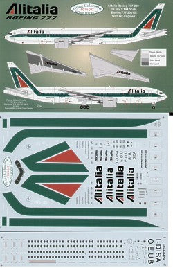 Flying Colors FC44047 1:144 Boeing 777 ALITALIA I-DISA/I-DISB/I-DISE/I-DISO/I-DISU for aircraft with GE engines