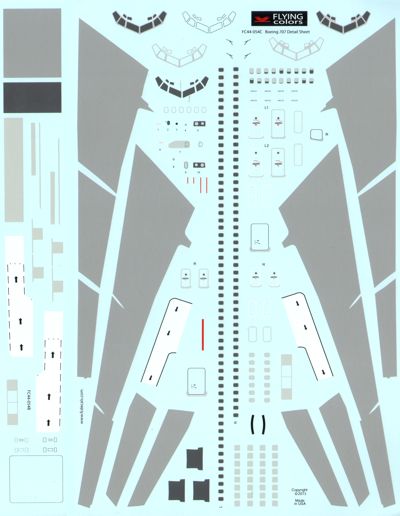 Flying Colors FC44054C 1:144 Boeing 707 Detail sheet (Coroguard Inspar Panels)