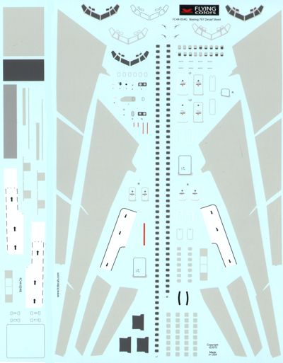 Flying Colors FC44054G 1:144 Boeing 707 Detail Sheet (Gray Inspar Panels)