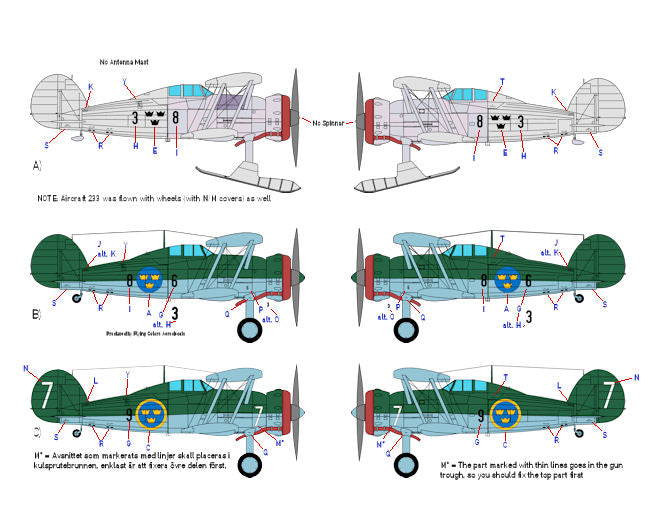 Flying Colors Aero FCA32101 1:32 Gloster Gladiator Mk.I/J8