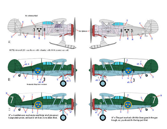 Flying Colors Aero FCA32101 1:32 Gloster Gladiator Mk.I/J8