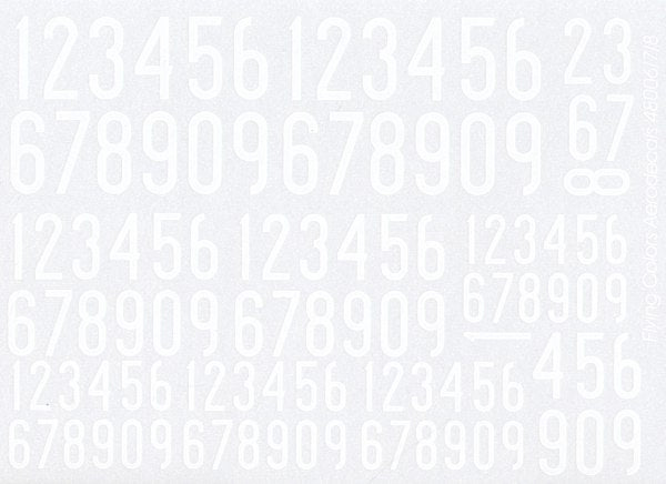 Flying Colors Aero FCA48008 1:48 1936-62 Swedish Narrow Numerals/White