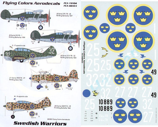 Flying Colors Aero FCA48103 1:48 Swedish Air Force