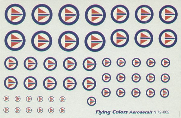 Flying Colors Aero FCAN7202 1:72 Norwegian National Insignia - 4 Small Sizes