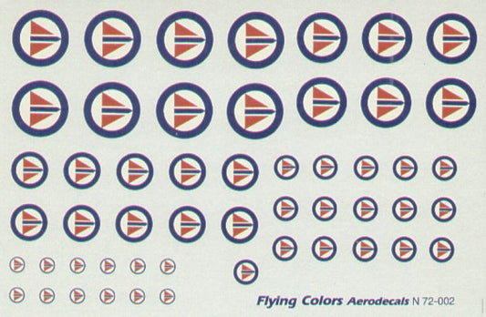 Flying Colors Aero FCAN7202 1:72 Norwegian National Insignia - 4 Small Sizes