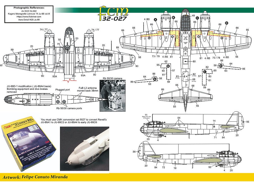 FCM 32027 1:32 Junkers Ju-88A/Ju-88C/Ju-88D (eight versions)