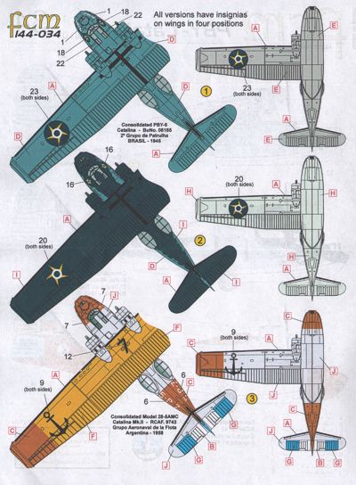 FCM decals 144-034 1:144 Consolidated PBY-5A Catalina