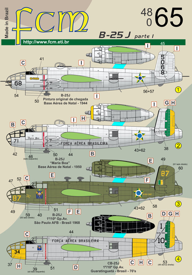 FCM 48-065 1:48 North-American B-25J Mitchell - part 1 Brasil