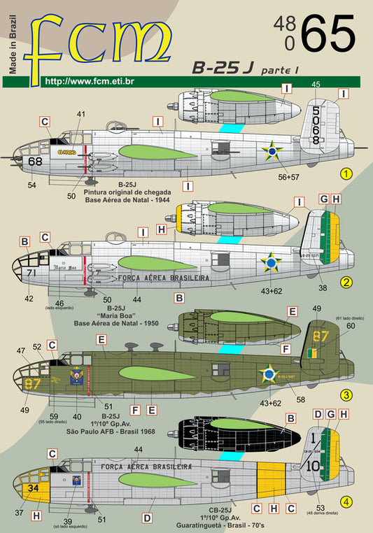 FCM 48-065 1:48 North-American B-25J Mitchell - part 1 Brasil