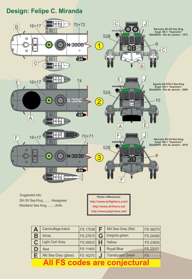 FCM 48-067 1:48 Sea King SH-3D / AH-3H Brazilian Navy