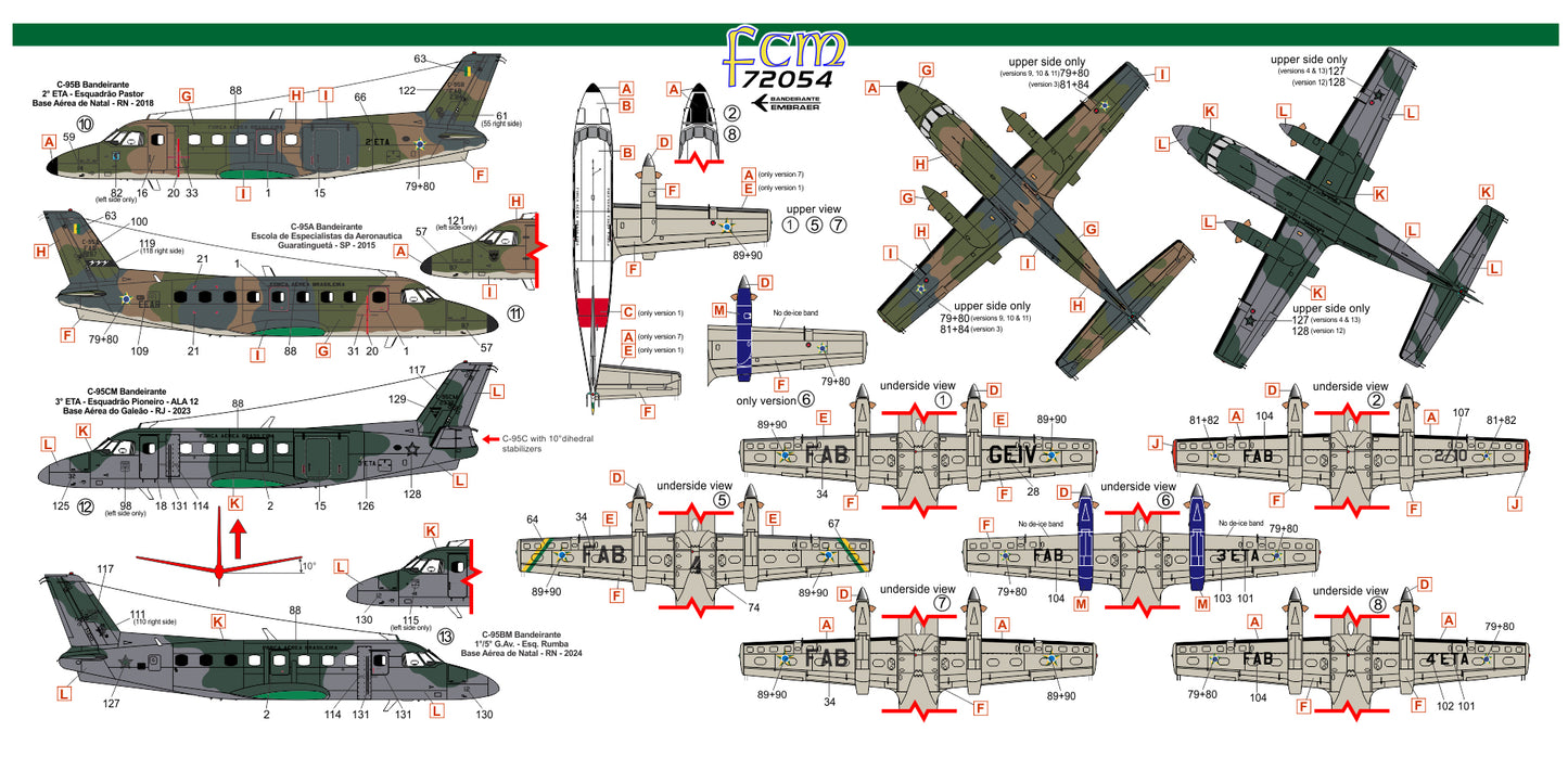 FCM 72054 1:72 Embraer EMB-110P Bandeirantes (C-95, 95A, 95B, 95C)