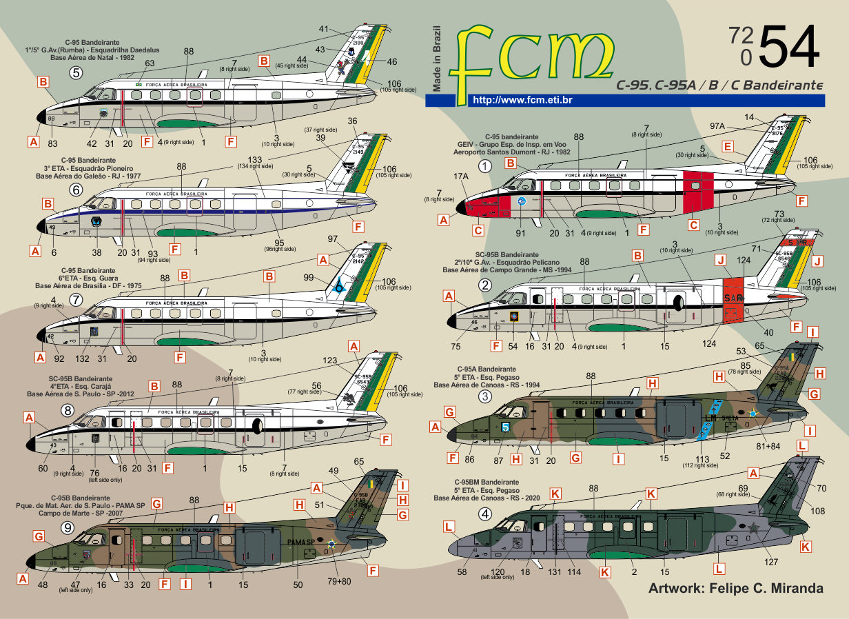 FCM 72054 1:72 Embraer EMB-110P Bandeirantes (C-95, 95A, 95B, 95C)