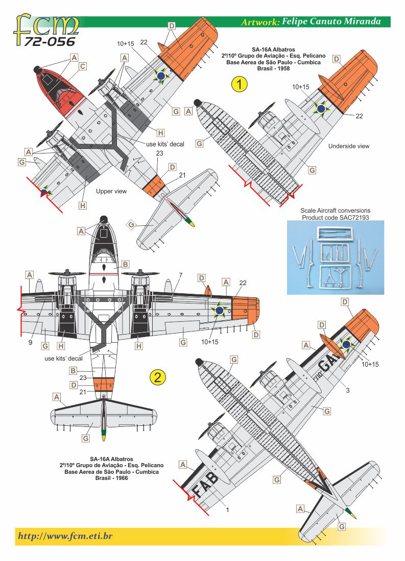 FCM 72056 1:72 Grumman SA-16A Albatross - Brasil
