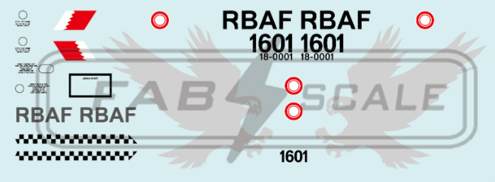 FabScale Studio FD48040 1:48 F-16V Block 70 18-0001 Royal Bahrain Air Force 192nd Filo Isa AB 2024