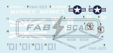 FabScale Studio FD48071 1:48 AV-8B Harrier II Plus VMA-223 BULLDOGS WP 01 MCAS Cherry Point 2018'