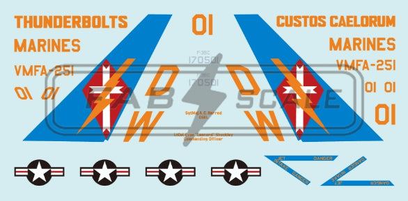 FabScale Studio FD48084 1:48 Lockheed-Martin F-35C VMFA-251 Thunderbolts 2025