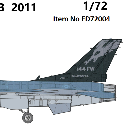 FabScale Studio FD72004 1:72 Lockheed-Martin F-16C California ANG Sacramento Mather AFB 2011'