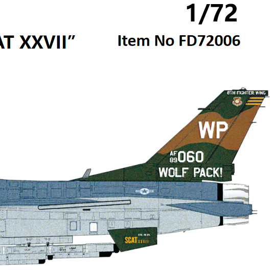 FabScale Studio FD72006 1:72 USAF F-16C Block 40 'SCAT XXVII' Gunsan Air Base 2024