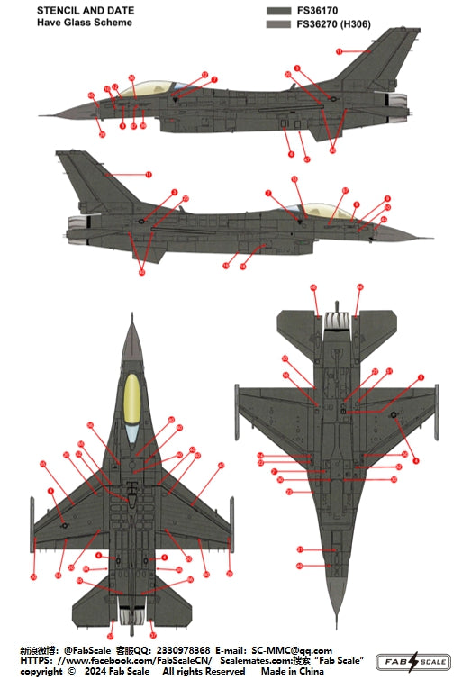 FabScale Studio FD72009 1:72 USAF Lockheed-Martin F-16C Block 50 77th FS Shaw Air Base 2023