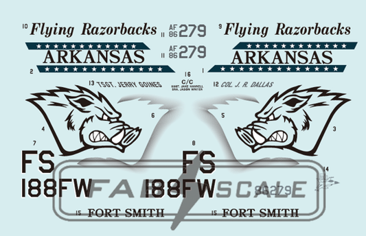 FabScale Studio FD72025 1:72 F-16CM Blk32 188th FW Arkansas Air National Guard 2006